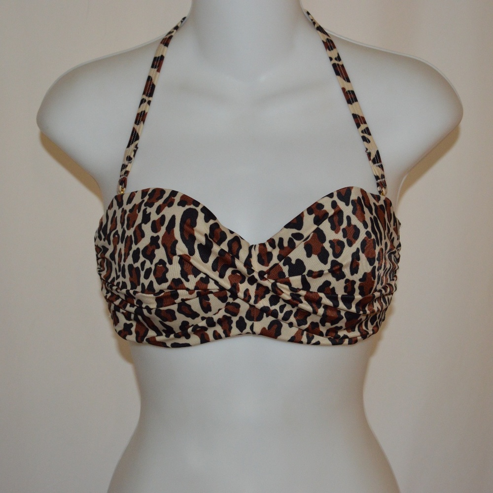 Victoria's Secret Leopard Print Bikini Top 36B